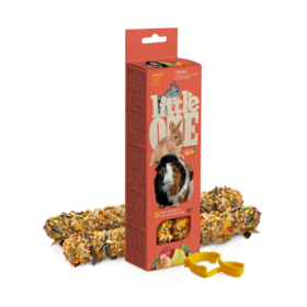 Little One Little One stecche da sgranocchiare per cavie, conigli e cincillà con frutta, 2x60 g