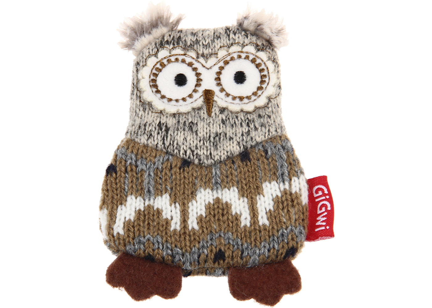 GiGwi PLUSH FRIENDZ Eule Grau/Braun