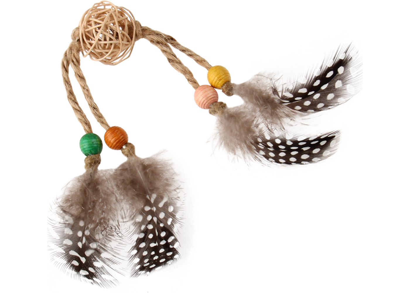 GiGwi  ECO LINE Hochet de bois avec plumes
