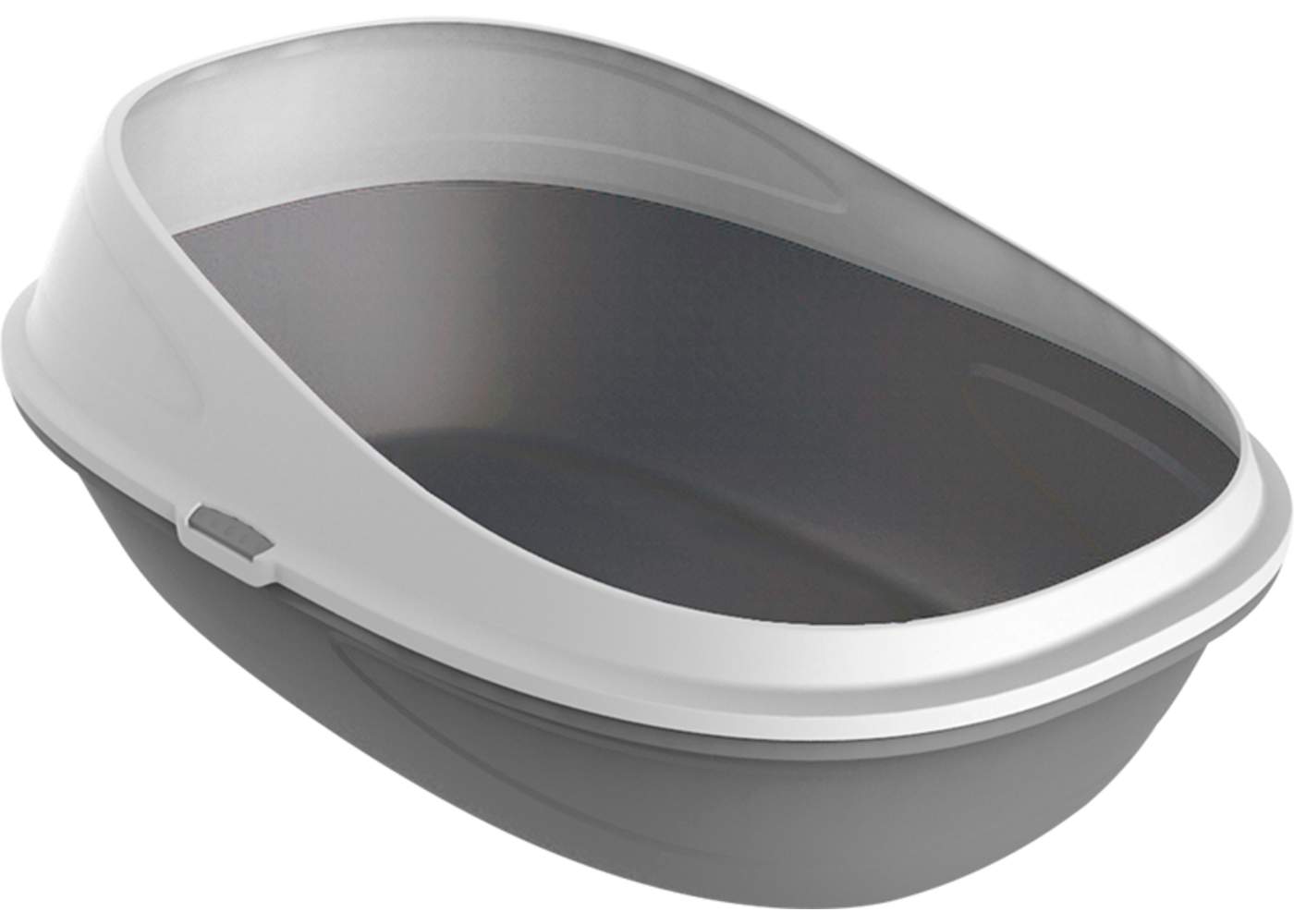 Jack & Vanilla PLASTICS Ella Comfort Vassoio per lettiere Grigio-59x39x23cm