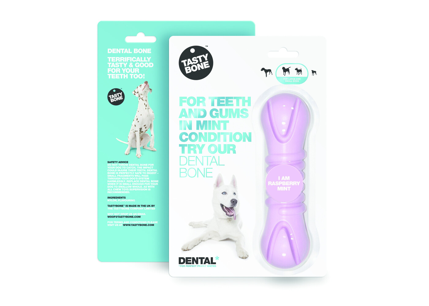 Tasty Bone Dental Bone - Raspberry & Mint