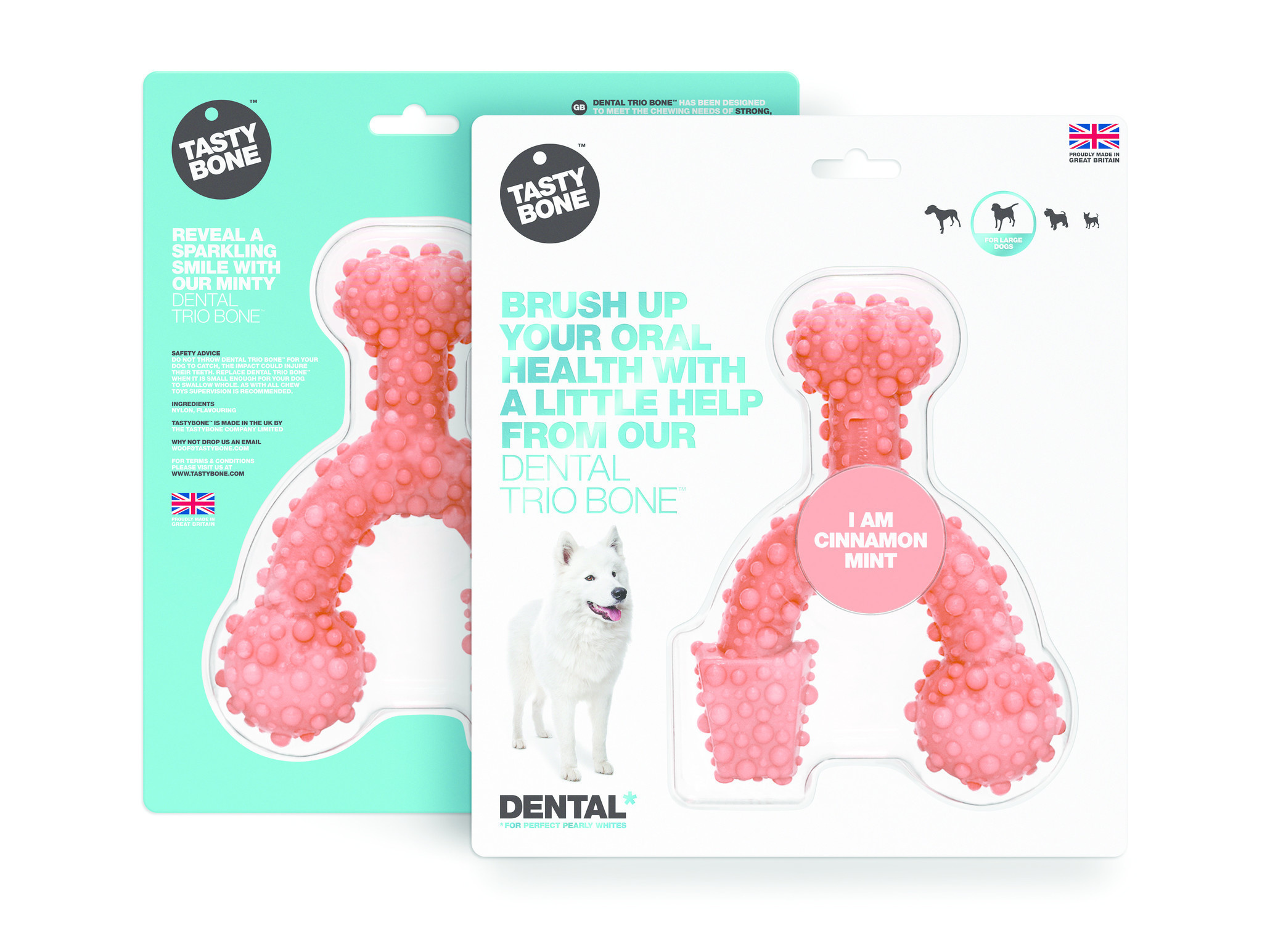 Tasty Bone Trio Dental Bone - Cannella e Menta Large