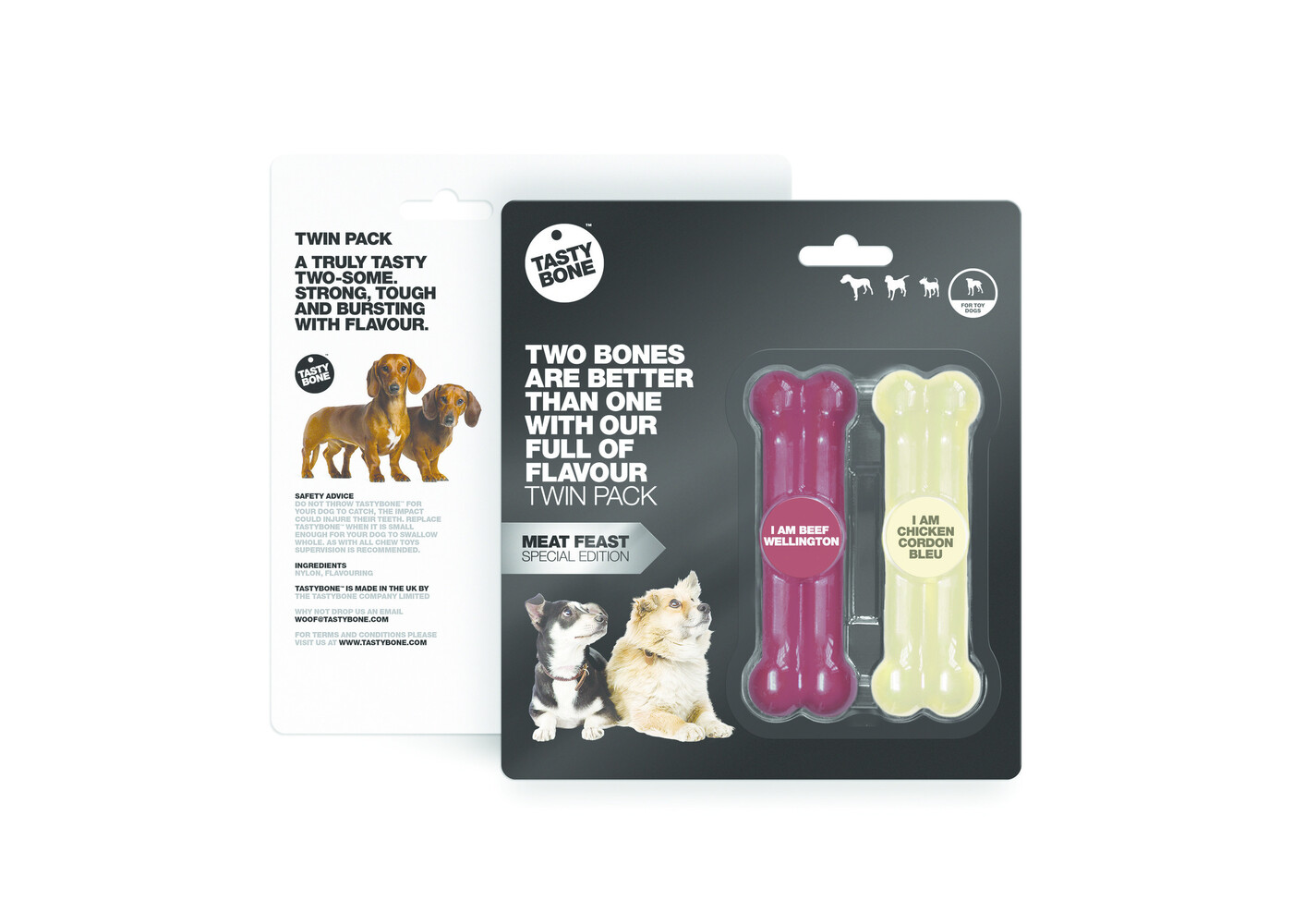 Tasty Bone Twinpack viande - boeuf Wellington et poulet Cordon Bleu Tiny