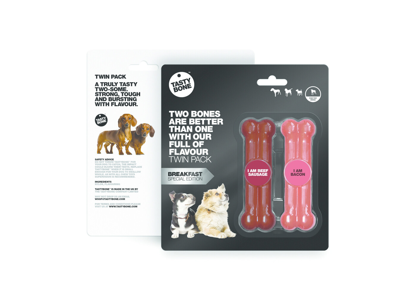 Tasty Bone  Twinpack-Frühstück - Rindswurst & Speck Tiny