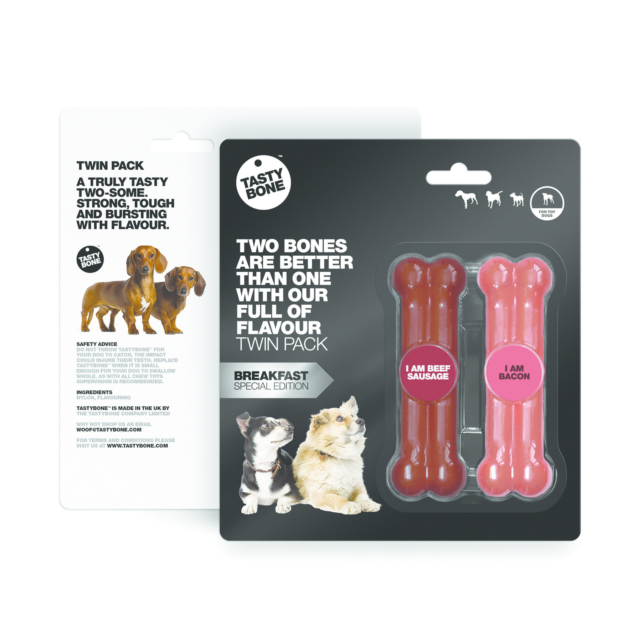 Tasty Bone  Twinpack-Frühstück - Rindswurst & Speck Tiny