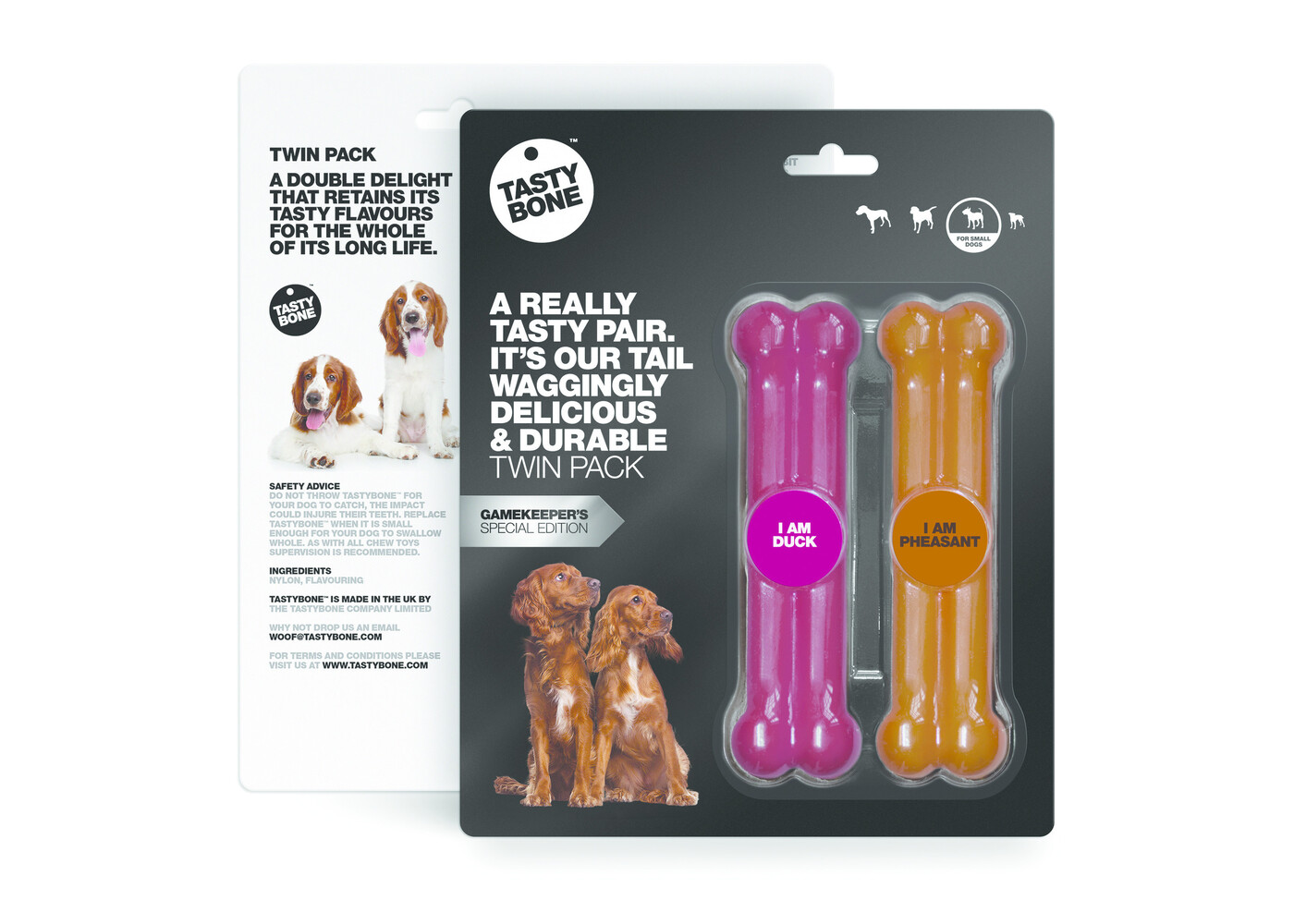 Tasty Bone Game Twinpack piccolo - Anatra e fagiano Small