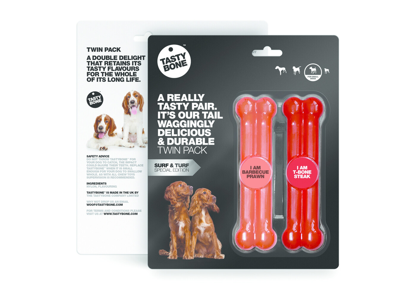 Tasty Bone Twinpack Surf & Turf - Gambero al barbecue e bistecca T-Bone