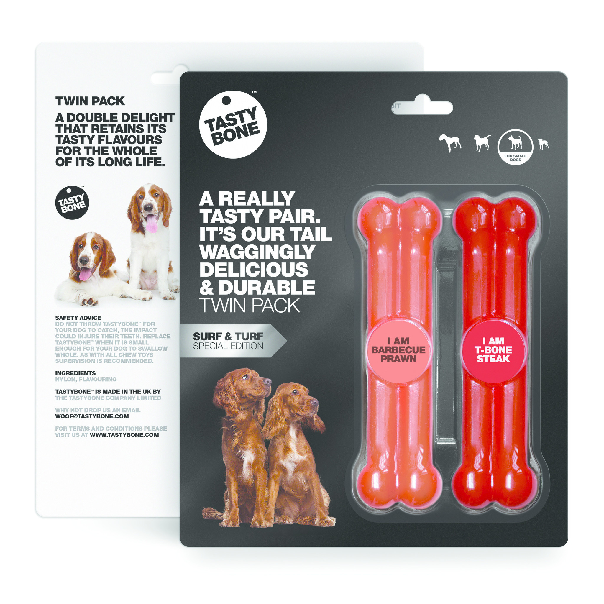 Tasty Bone Twinpack Surf & Turf - Gambero al barbecue e bistecca T-Bone