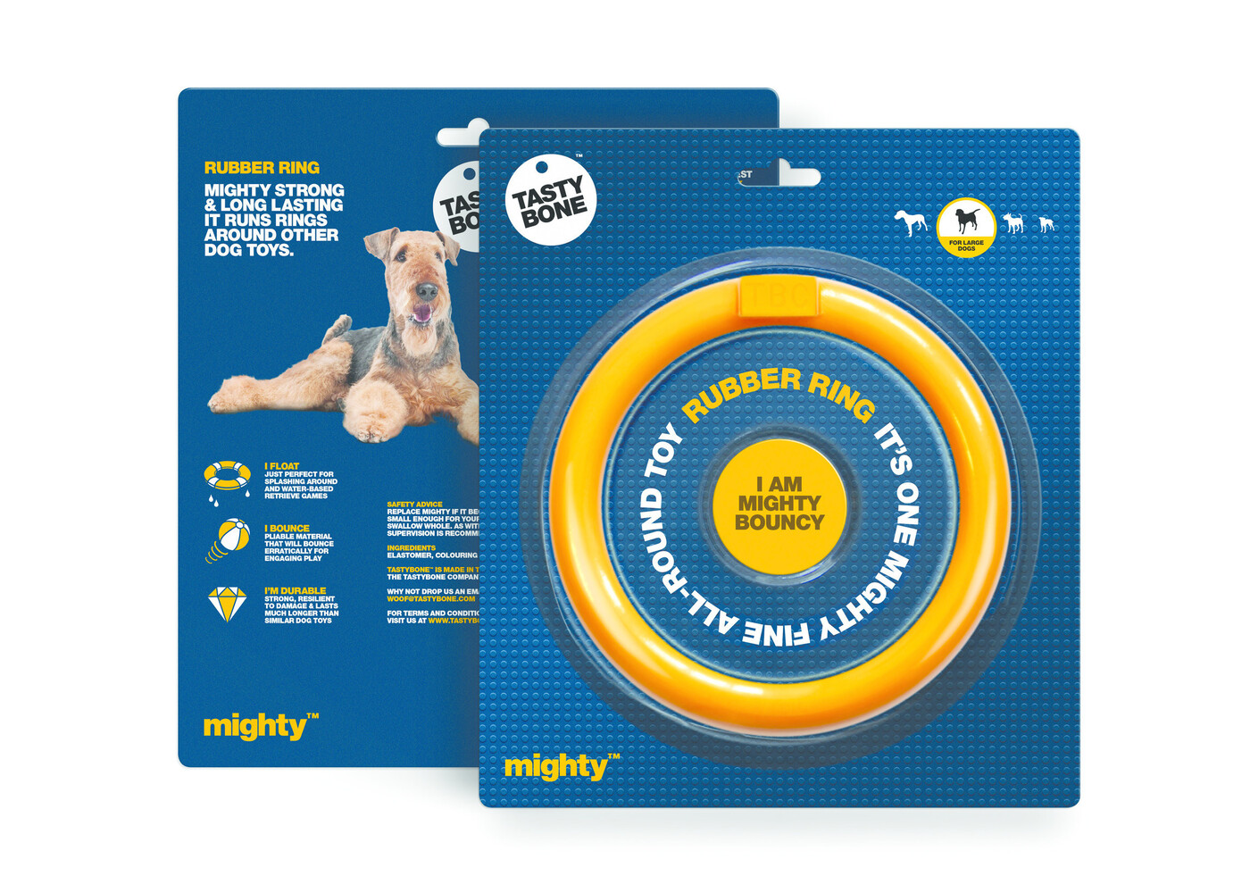 Tasty Bone Mighty Rubber Ring grande