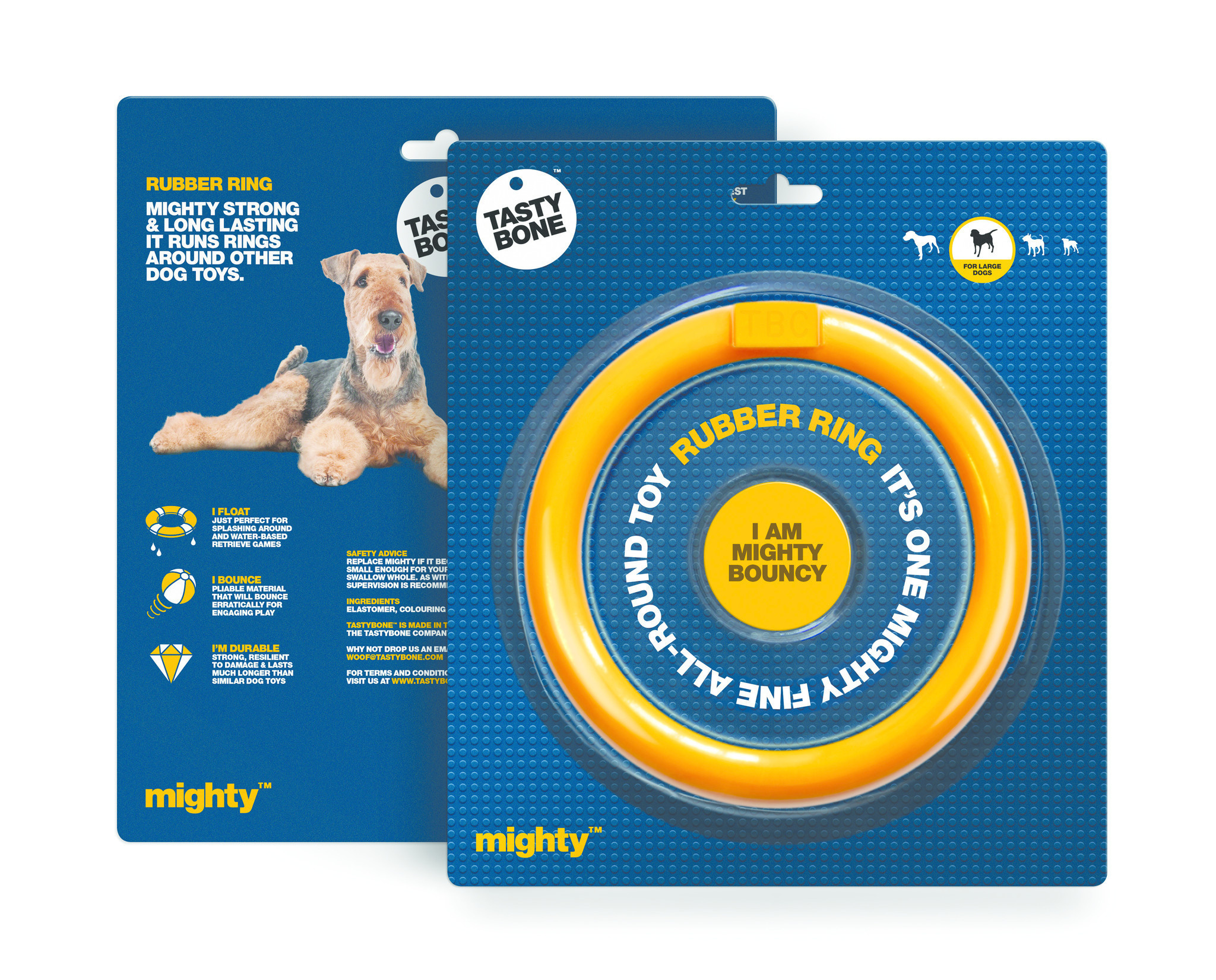 Tasty Bone Mighty Rubber Ring grande