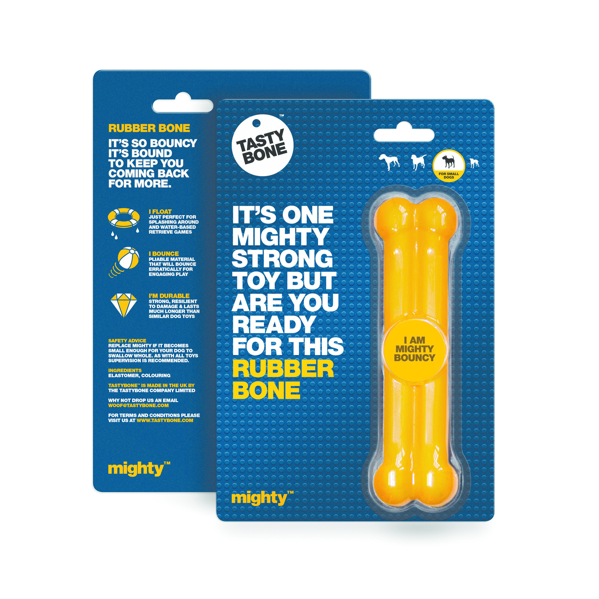 Tasty Bone Mighty Rubber Bone small