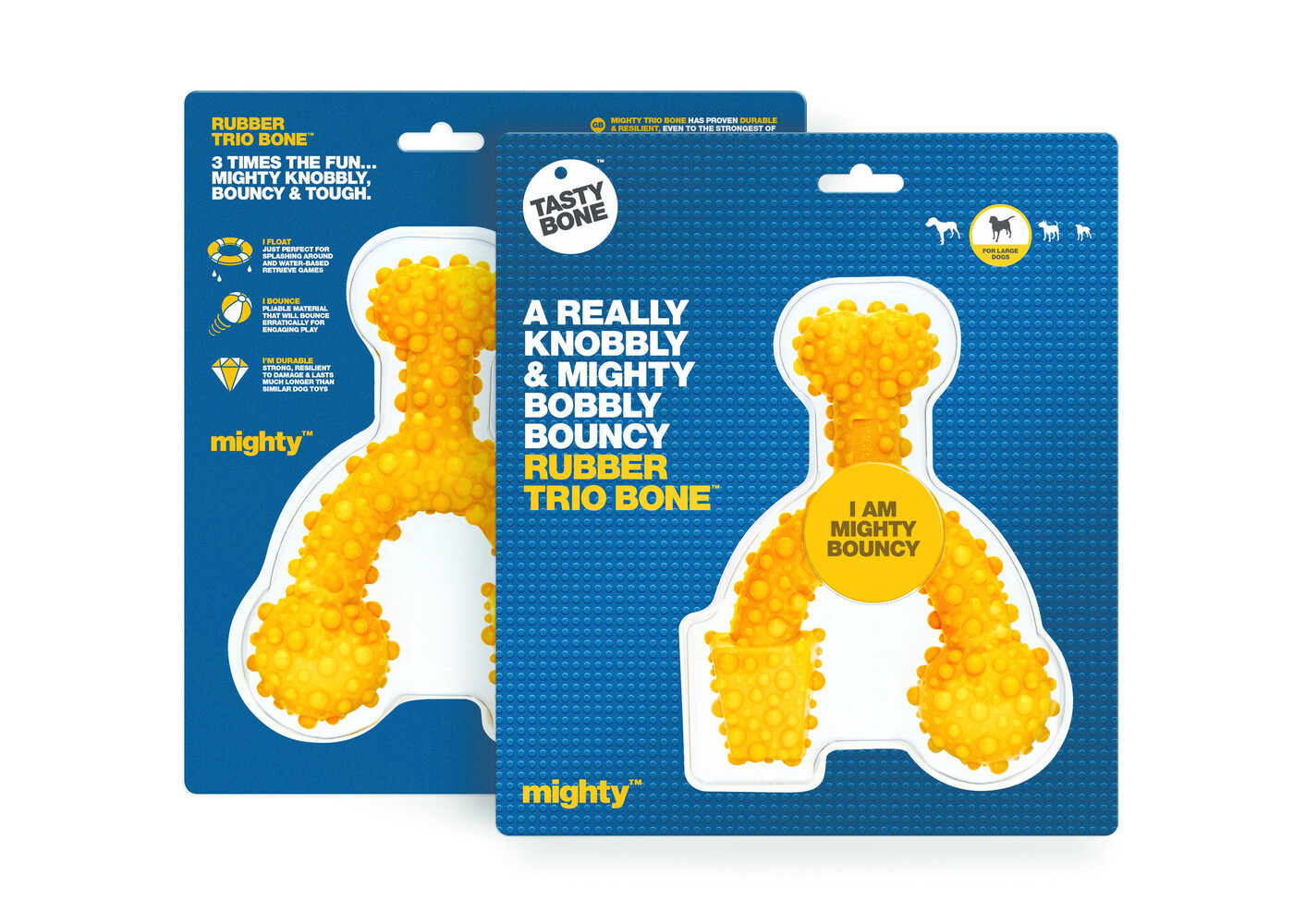 Tasty Bone Mighty Rubber TrioBone grande