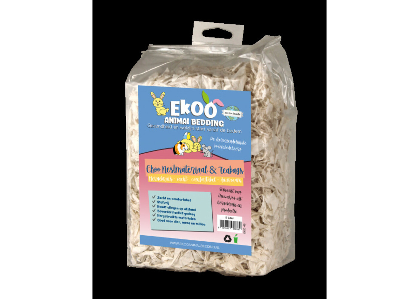 Ekoo Bedding Nistmaterial mit Teesäcken