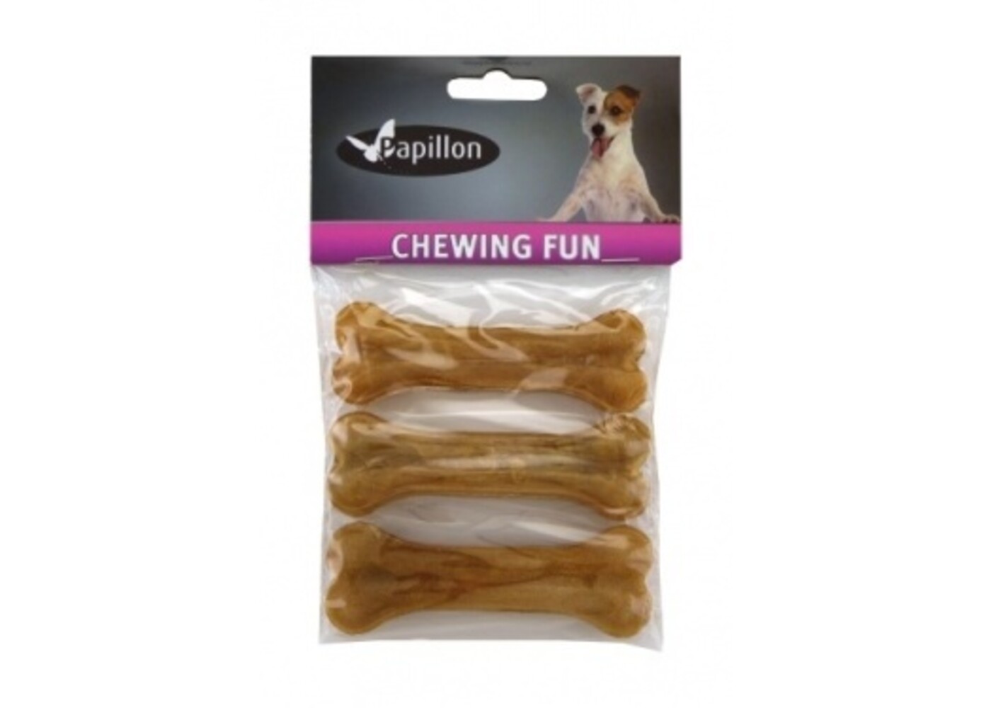 Papillon Pet Products 3 Ossi da masticare pressati, naturali