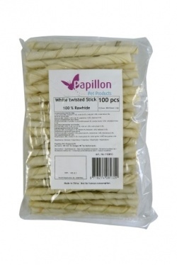 Papillon Pet Products 100 bastoncini arrotolabili bianchi