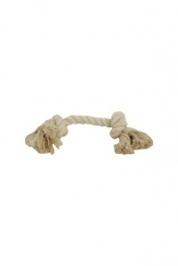 Papillon Pet Products Pallone di cotone bianco 2 nodi
