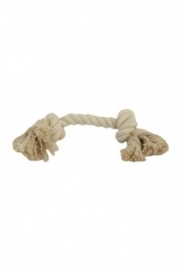 Papillon Pet Products Pallone di cotone bianco 2 nodi