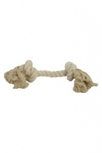 Papillon Pet Products Pallone di cotone bianco 2 nodi