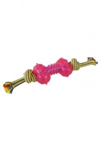 Papillon Pet Products Corda galleggiante 2 nodi con osso in TPR 33 cm
