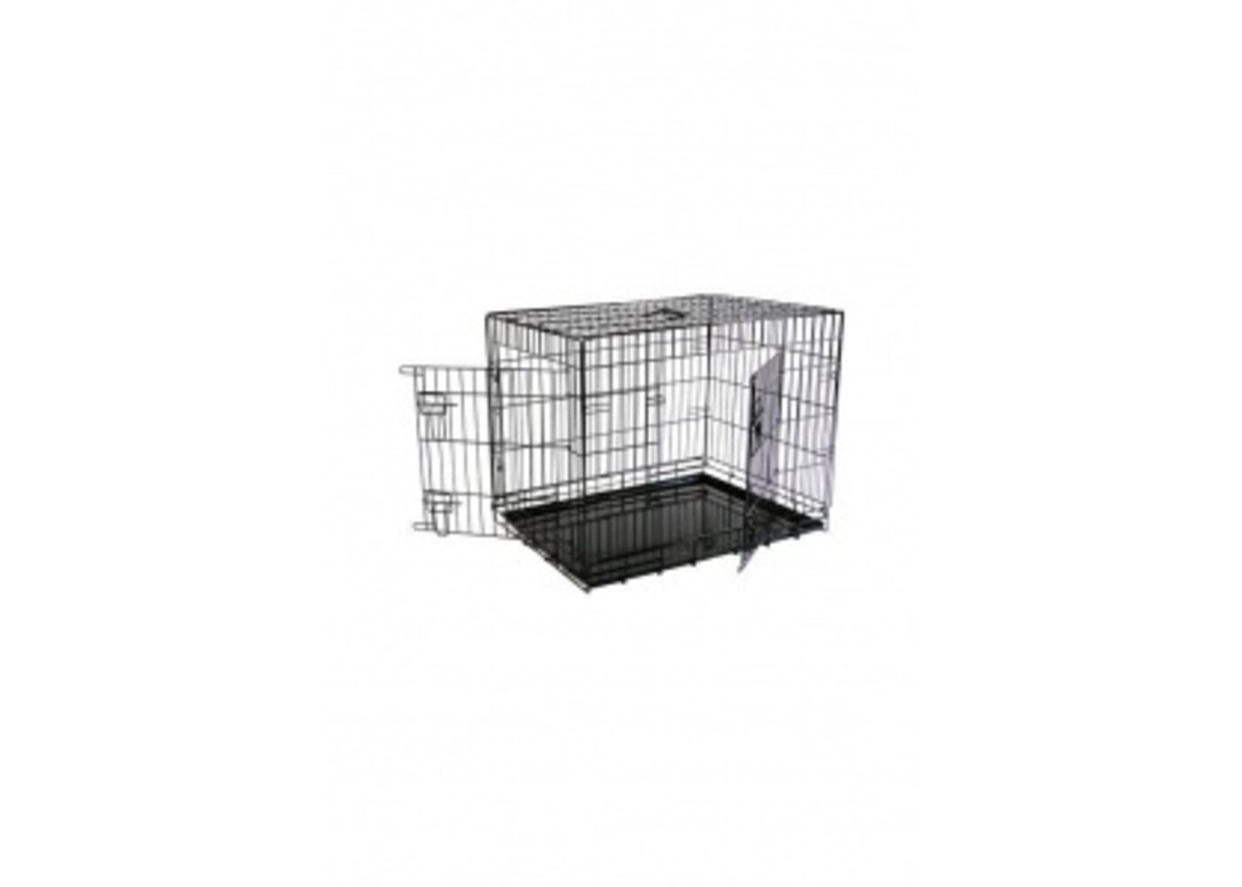 Papillon Pet Products Gabbia leggera in filo metallico a 2 porte nera