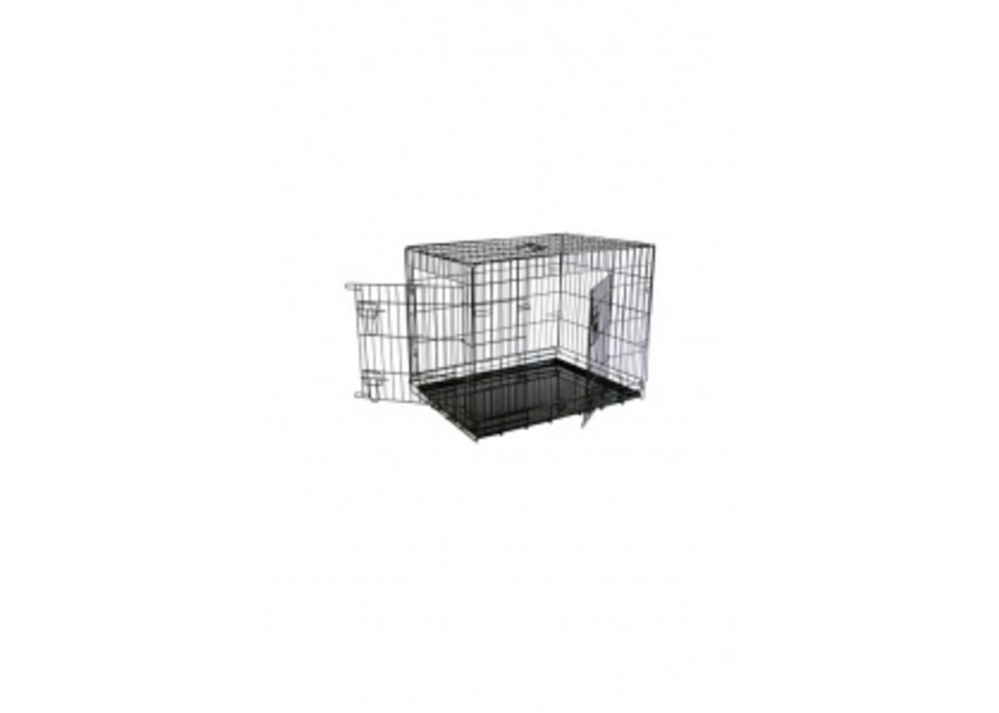 Papillon Pet Products Gabbia leggera in filo metallico a 2 porte nera