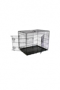 Papillon Pet Products Gabbia leggera in filo metallico a 2 porte nera