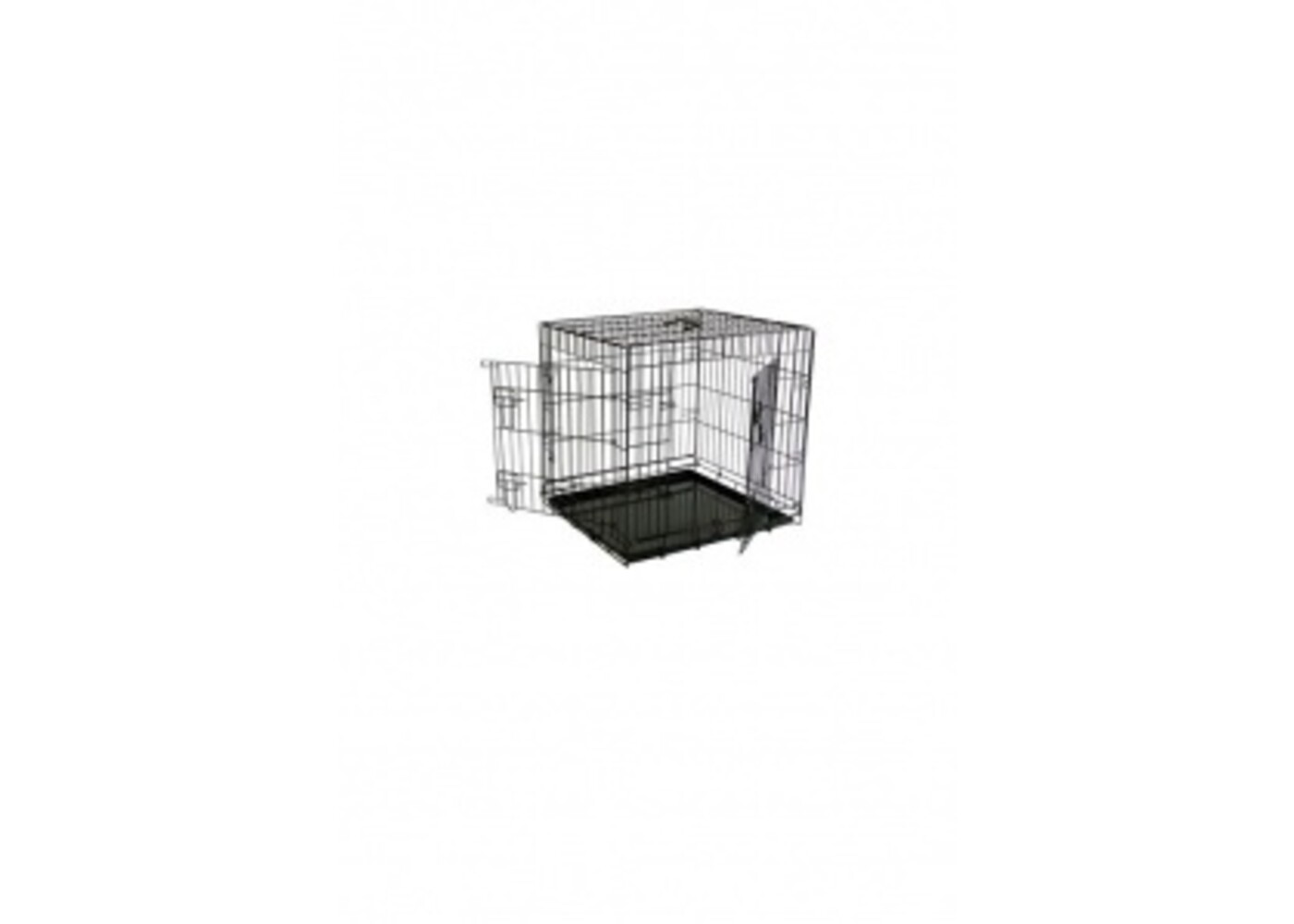 Papillon Pet Products Gabbia leggera in filo metallico a 2 porte nera