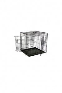 Papillon Pet Products Gabbia leggera in filo metallico a 2 porte nera