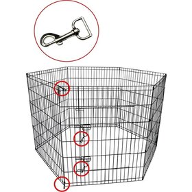 Papillon Pet Products Puppy pen black 8 elements 80 x 100 cm