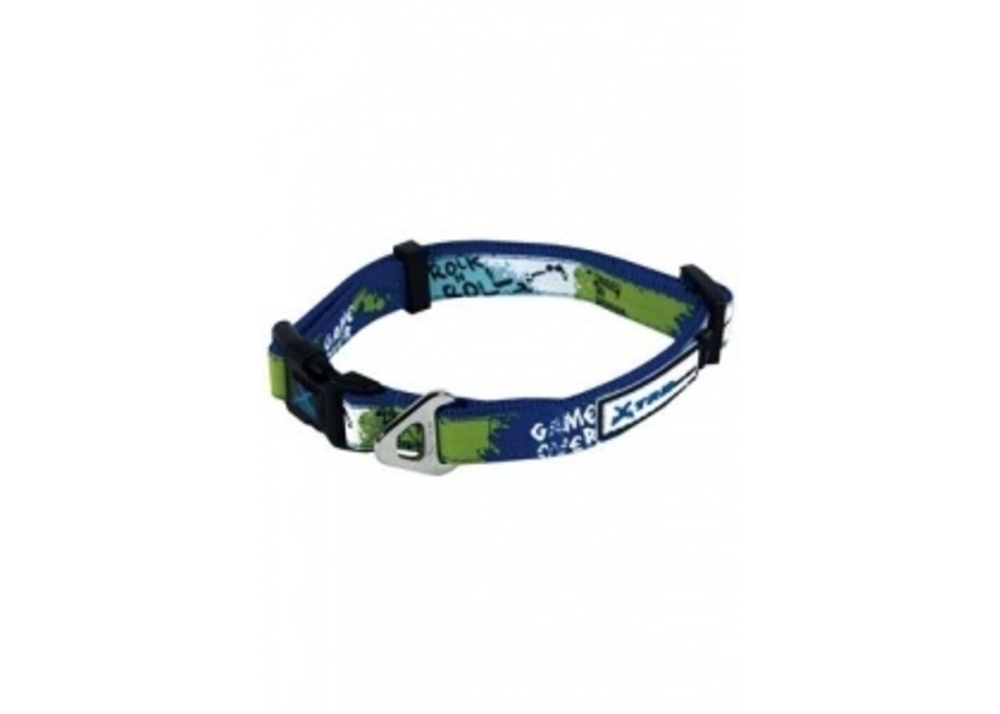 Papillon Pet Products Collare regolabile in nylon X-TRM Rock-N-Roll colore blu
