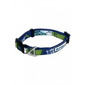 Papillon Pet Products Collare regolabile in nylon X-TRM Rock-N-Roll colore blu