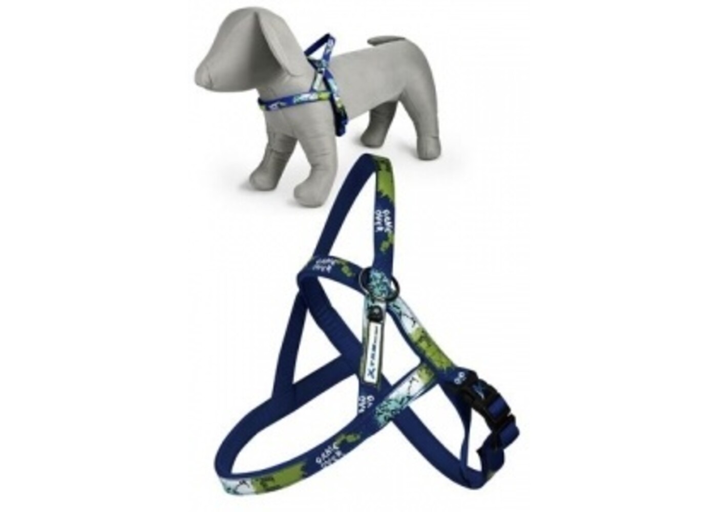Papillon Pet Products Imbracatura pettorale in nylon X-TRM Rock-N-Roll colore blu
