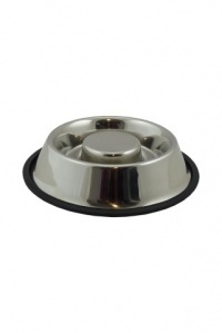 Papillon Pet Products Ciotola in acciaio inox ad alimentazione lenta con bordo in gomma