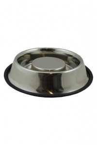Papillon Pet Products Ciotola in acciaio inox ad alimentazione lenta con bordo in gomma