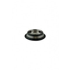 Papillon Pet Products Ciotola per alimenti in acciaio inox con labbro in gomma e 2 strisce grigie