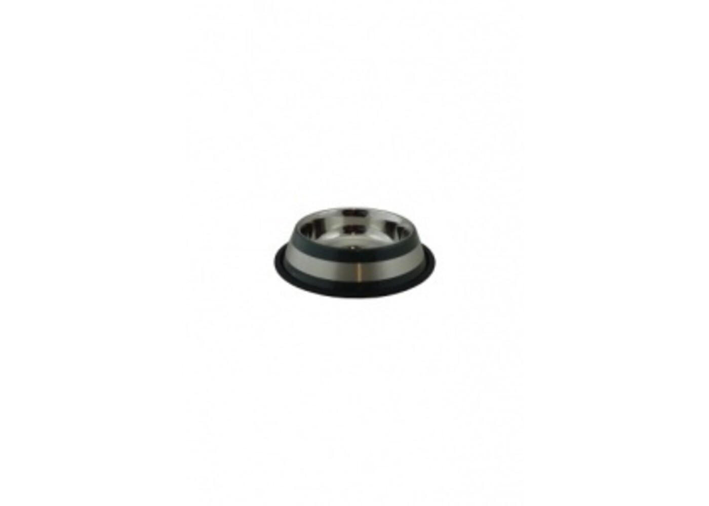 Papillon Pet Products Ciotola per alimenti in acciaio inox con labbro in gomma e 2 strisce grigie