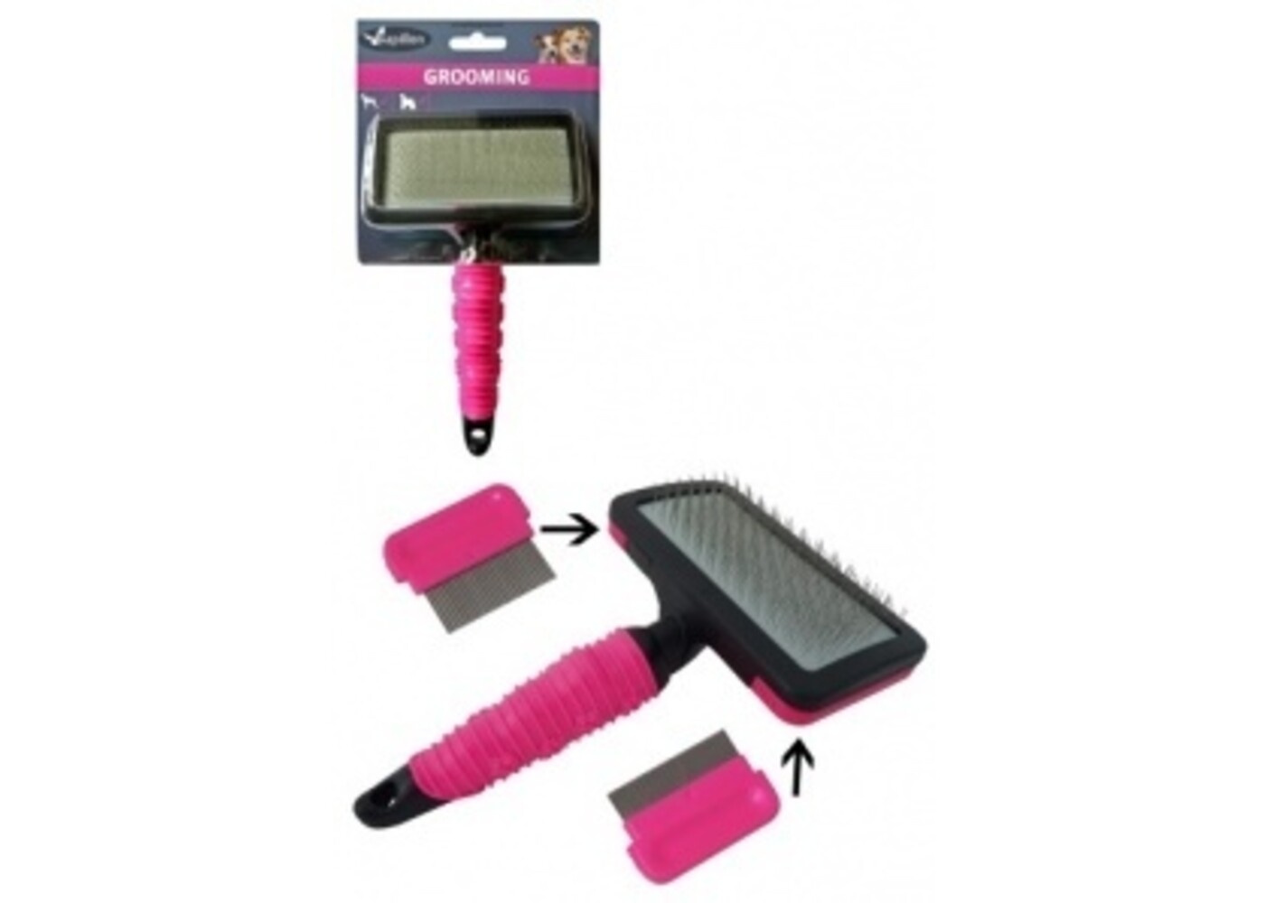 Papillon Pet Products Spazzola universale per cani 3 in 1 incl. 2 pettini
