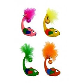 Papillon Pet Products Latex fish with bell in different colors