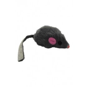 Papillon Pet Products Fur mouse with rattle color gray