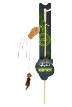 Papillon Pet Products Canna da pesca con pesce su cartoncino