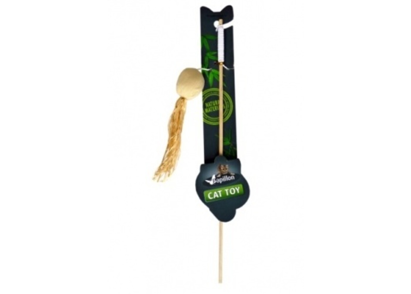 Papillon Pet Products Canna da pesca con pallina su cartoncino