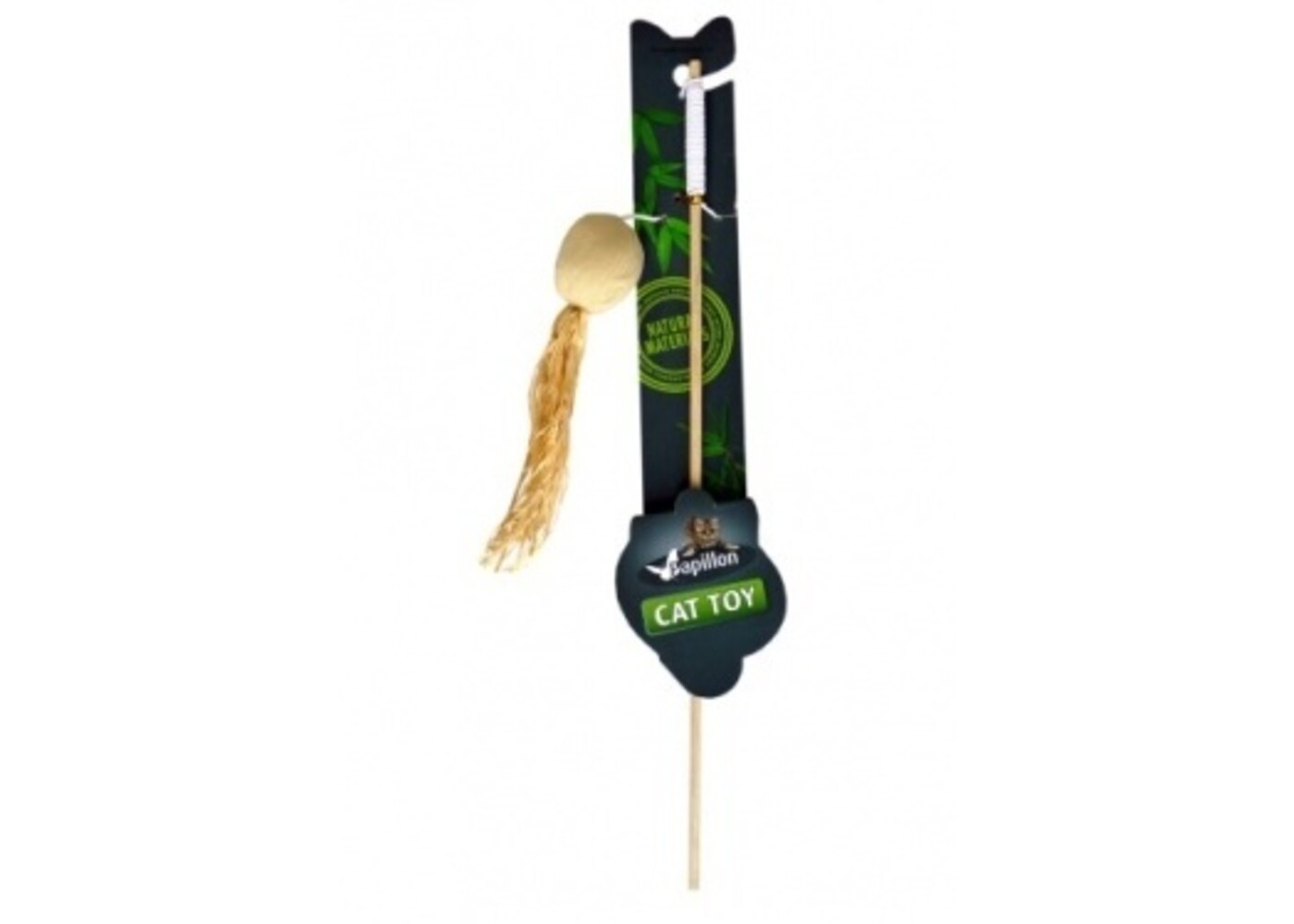 Papillon Pet Products Fishing rod with ball on card