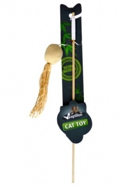 Papillon Pet Products Fishing rod with ball on card