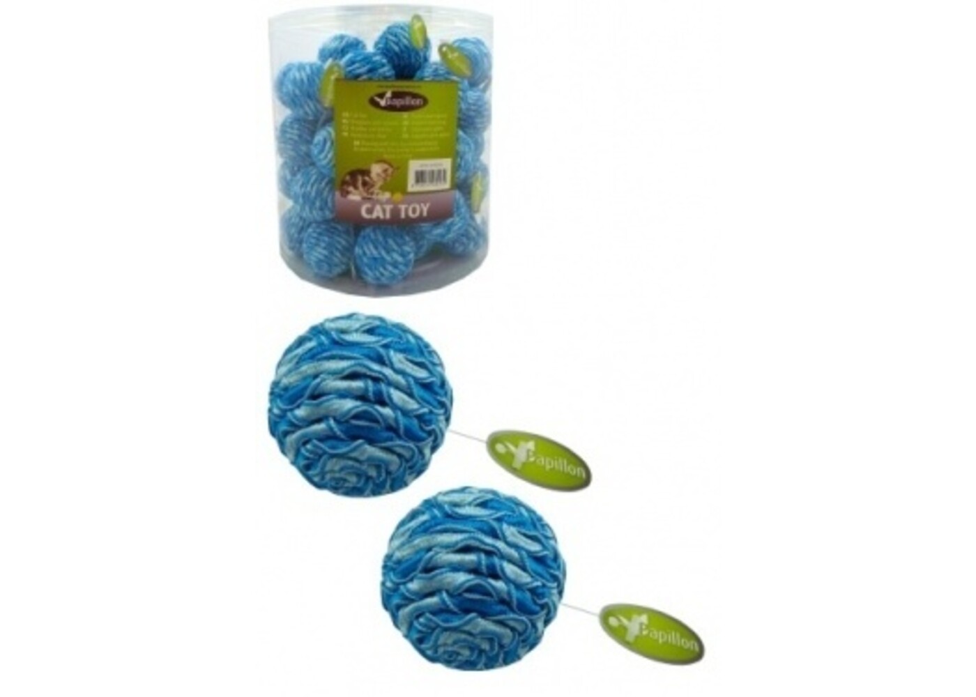 Papillon Pet Products Palla 4cm blu/argento con cricchetto