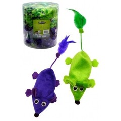Papillon Pet Products Topolino di peluche 11 cm verde e viola