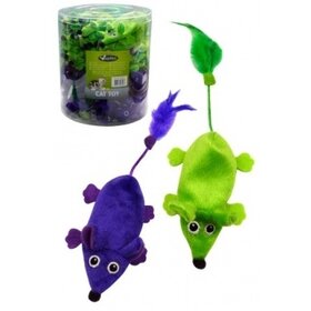Papillon Pet Products Topolino di peluche 11 cm verde e viola