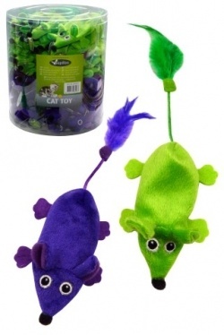 Papillon Pet Products Topolino di peluche 11 cm verde e viola