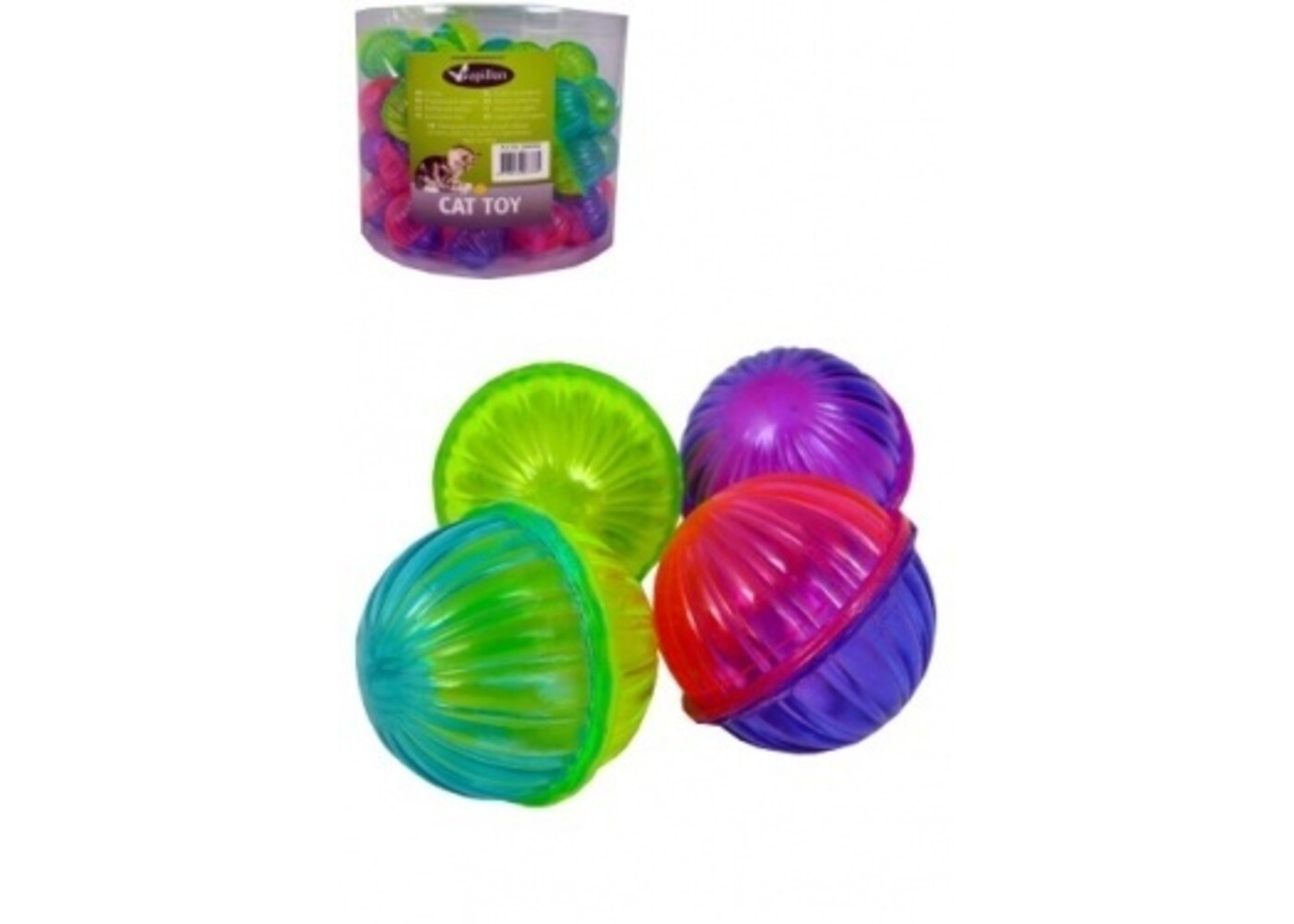 Papillon Pet Products Palla di plastica da 4 cm a 2 colori