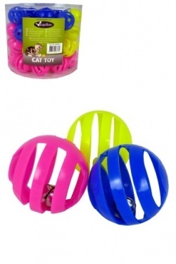 Papillon Pet Products Palla di plastica di 4 cm con campana a 3 colori