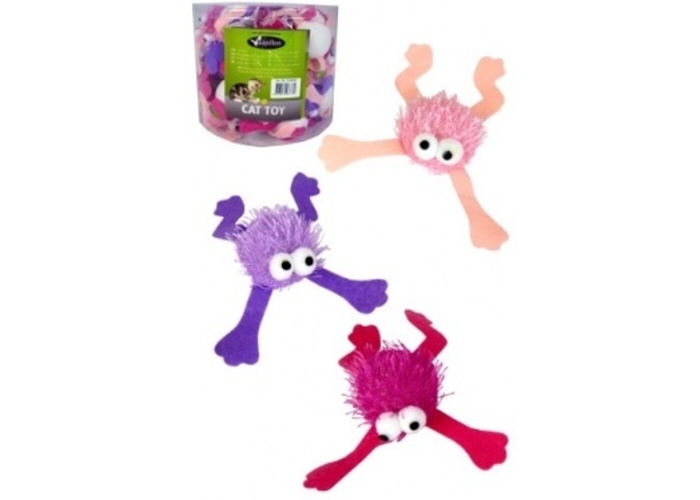Papillon Pet Products Rana di peluche 10 cm a 3 colori